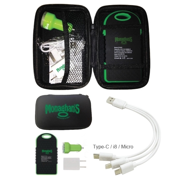 Portable Cell Phone Charger,3 in one Tech Travel Kit