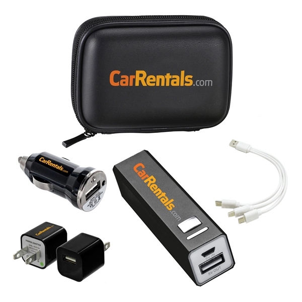 Custom travel charger kit with custom logo - Image 1