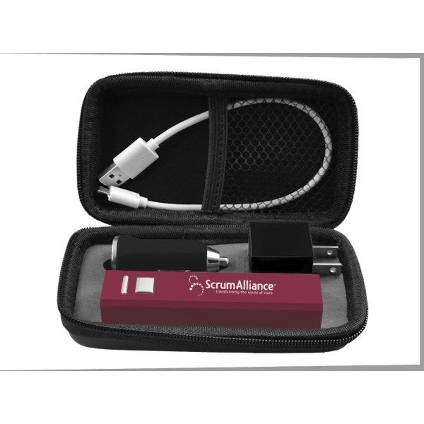 Mobile Tech Travel Accessory Kit w/USB Wall Charger - Image 1