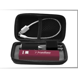 Mobile Tech Travel Accessory Kit w/USB Wall Charger