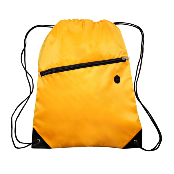 Sports Backpack w/ Large Front Zipper Drawstring Backpacks - Image 16
