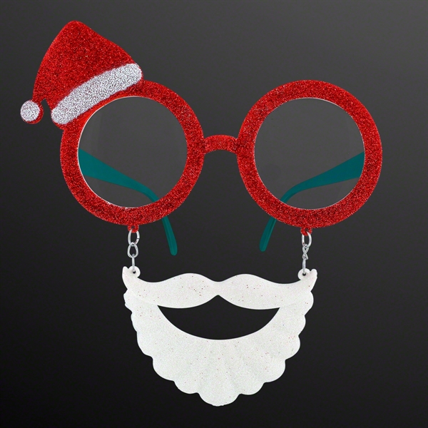 Funny Moustache Santa Glasses (NON-Light Up) - Image 3