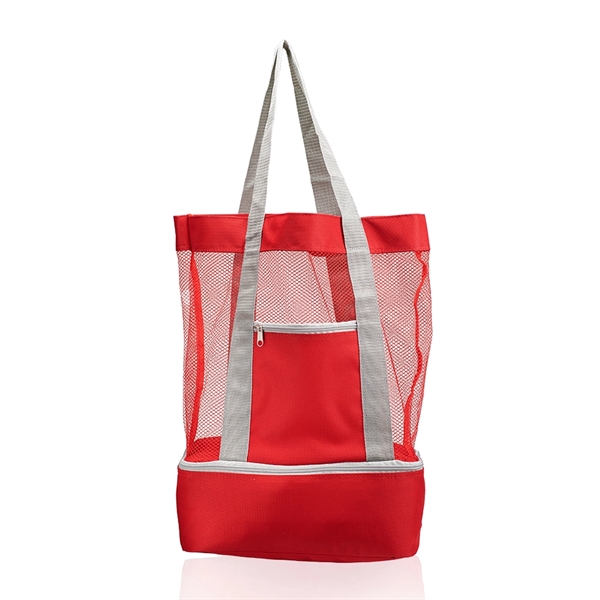 Mesh Tote Bags with cooler - Image 3
