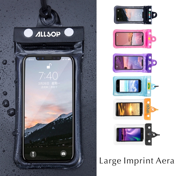 Dual Insurance Waterproof Phone Pouch, Large Imprint Area - Image 1