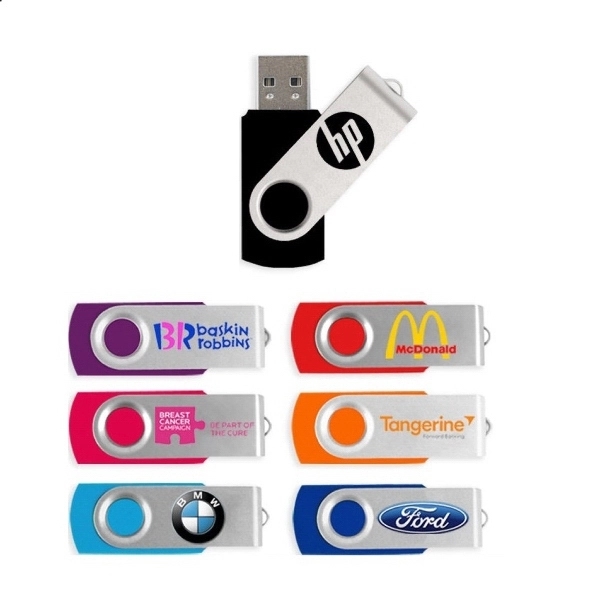 Custom Swivel USB Flash Drives - Image 1