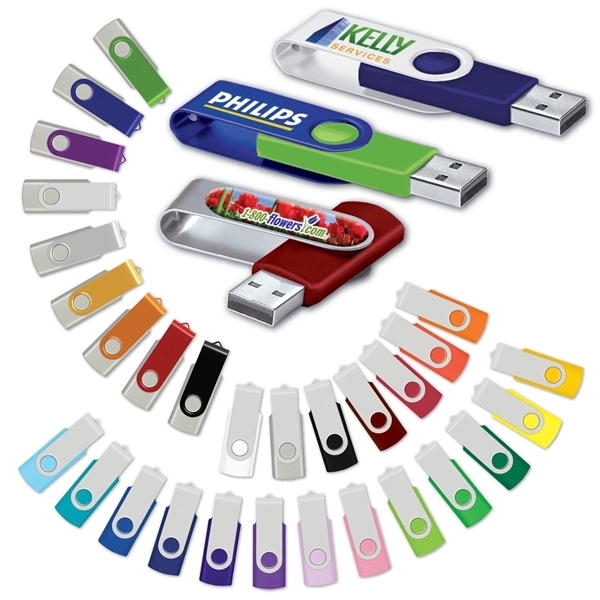 Swivel USB Flash Drive With Custom LOGO - Image 1