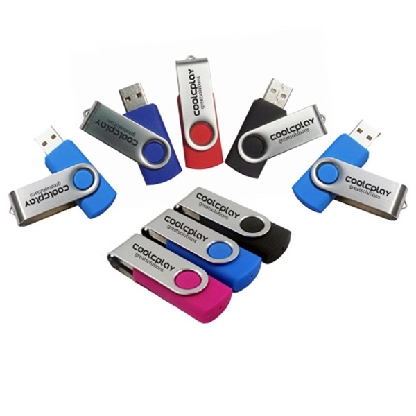 Swivel USB flash drive w/ Metal Swivel Cover - Image 1