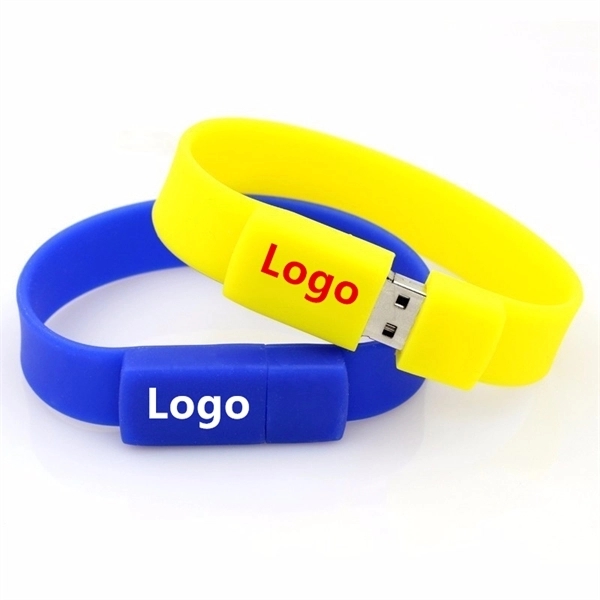Custom Silicone USB Flash Drive Wristband Bracelet - Image 1