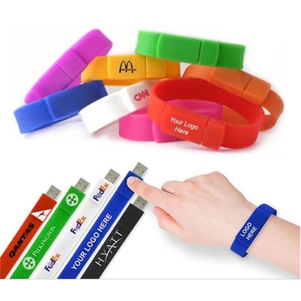USD2.0 Flash Drive Wrist Bracelet - Image 1