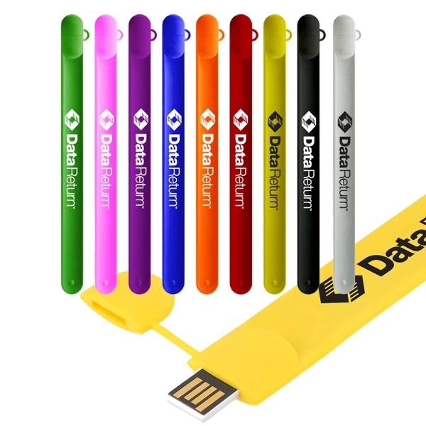 Custom 4GB Silicone USB Flash Drive Wristband Bracelet - Image 1