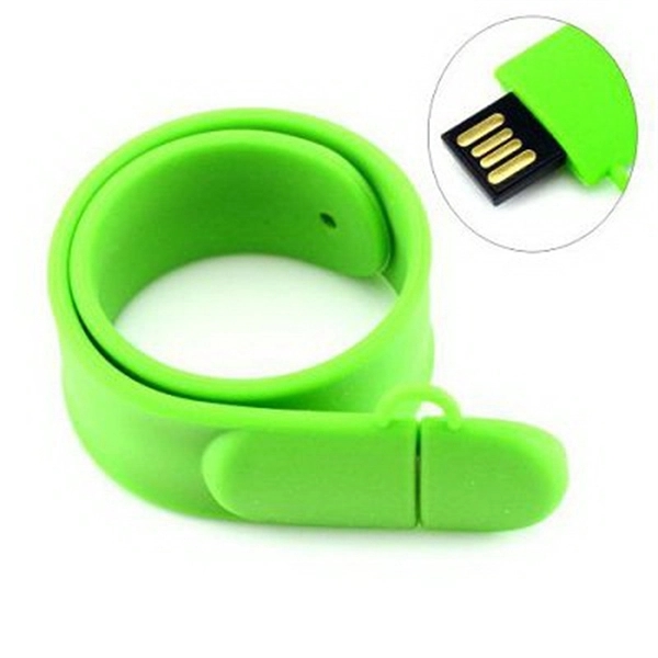 Custom 4GB Silicone USB Flash Drive Wristband Bracelet - Image 2