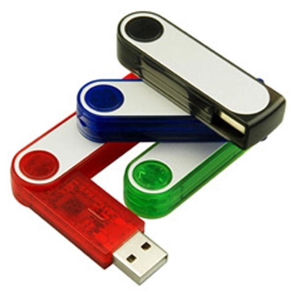 Transparent Swivel USB Flash Drive - Image 1