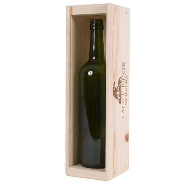 Wood Wine Gift Box Crate (One Bottle)  - Image 4