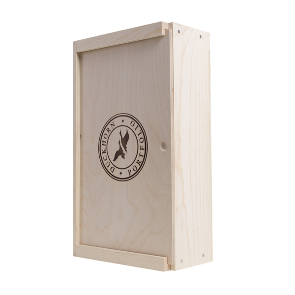 Wood Wine Gift Box Crate (Two Bottle) Made in California - Image 2