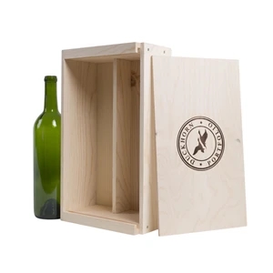 Wood Wine Gift Box Crate (Two Bottle) Made in California