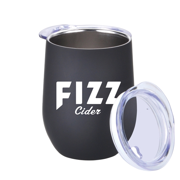 12oz. Rubberize Finish Stainless Steel Stemless Wine Glass - Image 1