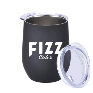 12oz. Rubberize Finish Stainless Steel Stemless Wine Glass
