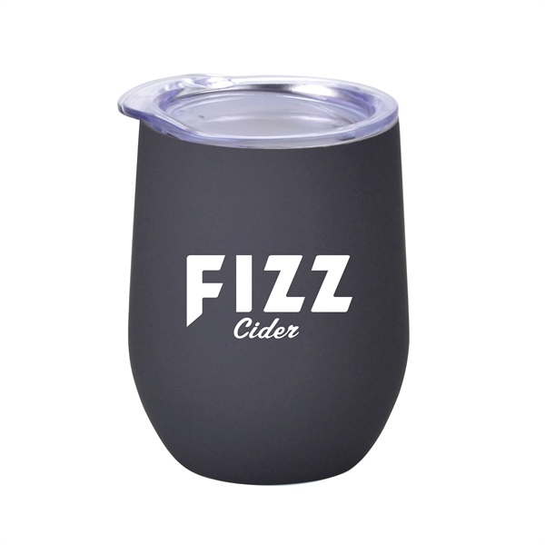 12oz. Rubberize Finish Stainless Steel Stemless Wine Glass - Image 2