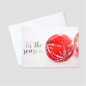 Seasonal Decor Foil Printed Holiday Greeting Card