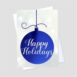 Ornamental Glow Foil Printed Holiday Greeting Card