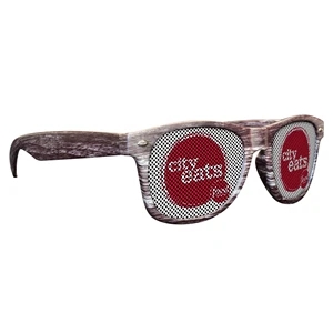 LensTek Dark Wood Tone Miami Sunglasses
