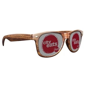 LensTek Medium Wood Tone Miami Sunglasses