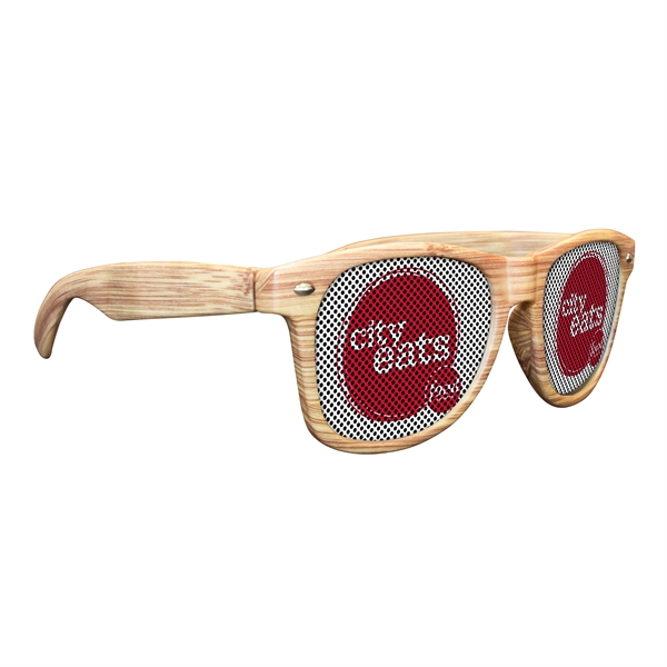Lenstek Light Wood Tone Miami Sunglasses - Image 1