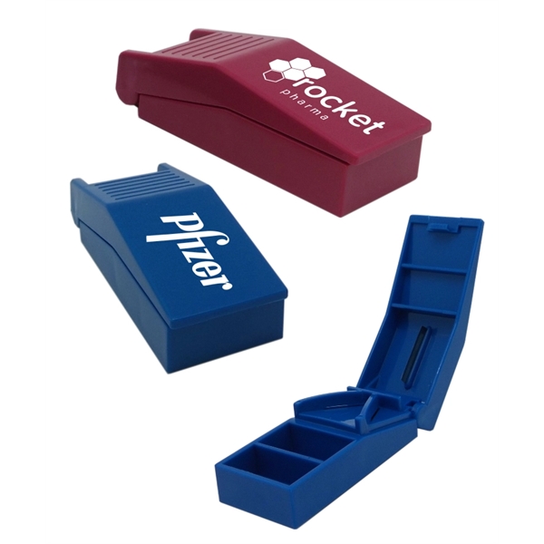 Pill Box with Pill Splitter - One Color - Image 1
