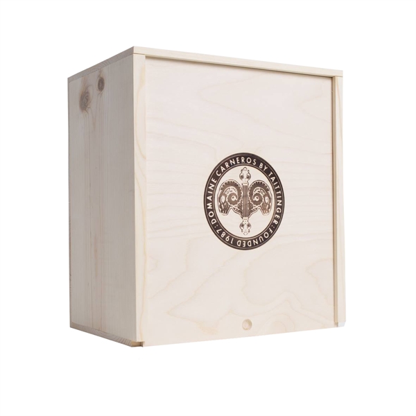 Wood Wine Gift Box Crate (Six Bottle) Made in California - Image 4