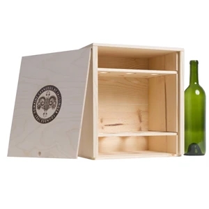 Wood Wine Gift Box Crate (Six Bottle) Made in California