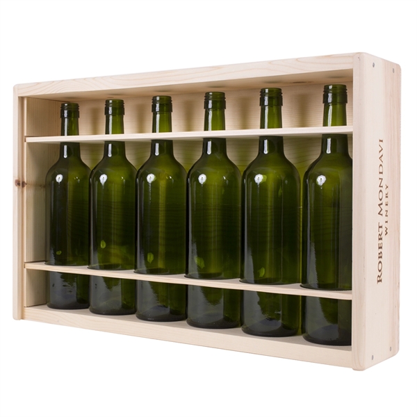 Wood Wine Gift Box Crate (Six Bottle) Made in California - Image 9