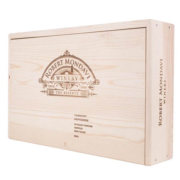 Wood Wine Gift Box Crate (Six Bottle) Made in California - Image 10