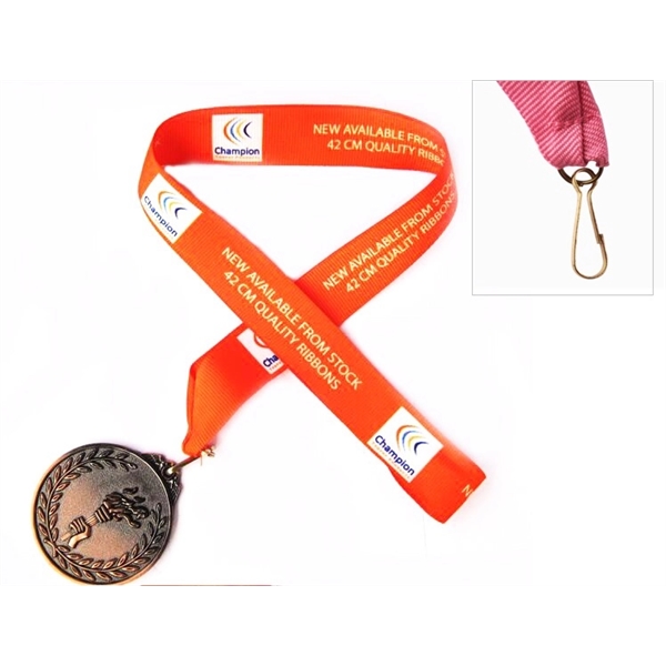 30"L x 4/5"W  Polyester Neckband/ Strap / Lanyard For Medals - Image 1