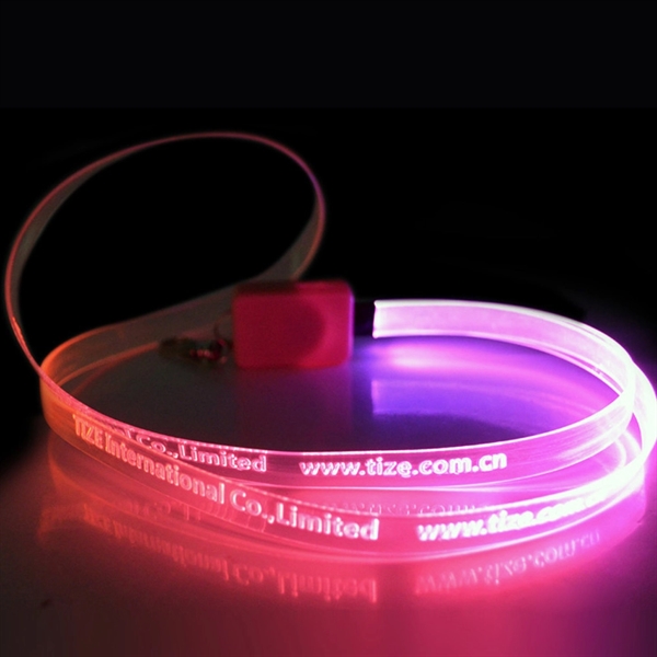 Custom TPU Glow in the Dark Light Up LED Lanyard - Image 2
