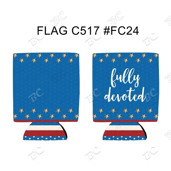 Flag Design Sublimated Collapsible Can Cooler - Image 5