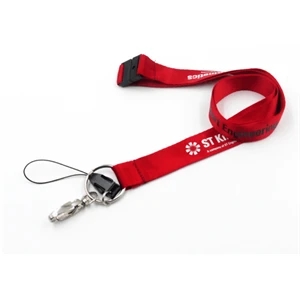 1" Polyester  Lanyards w/  Safety Breakaway  Cell Phone Loop