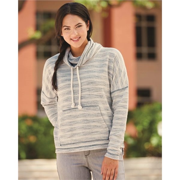J. America Women's Baja French Terry Cowl Neck Pullover