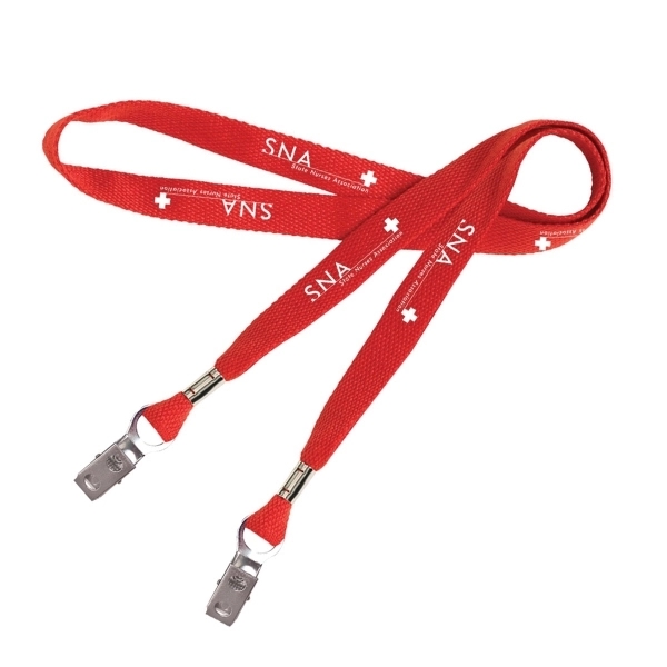 Double Ended 1/2"W Smooth  Nylon Lanyard