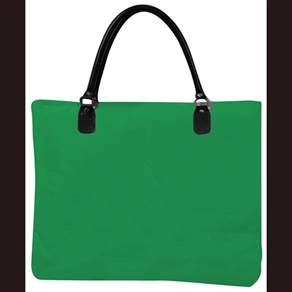 Cotton Canvas Tote Bag with Artificial Leather Handles - Image 3