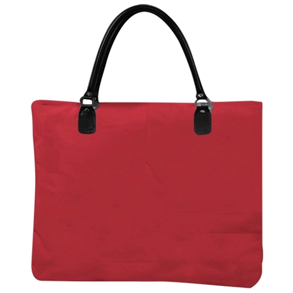 Cotton Canvas Tote Bag with Artificial Leather Handles - Image 5