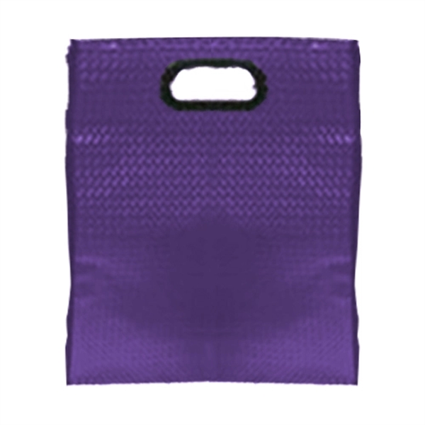 Gloss Checkered Laminated Tote Bag - Image 5