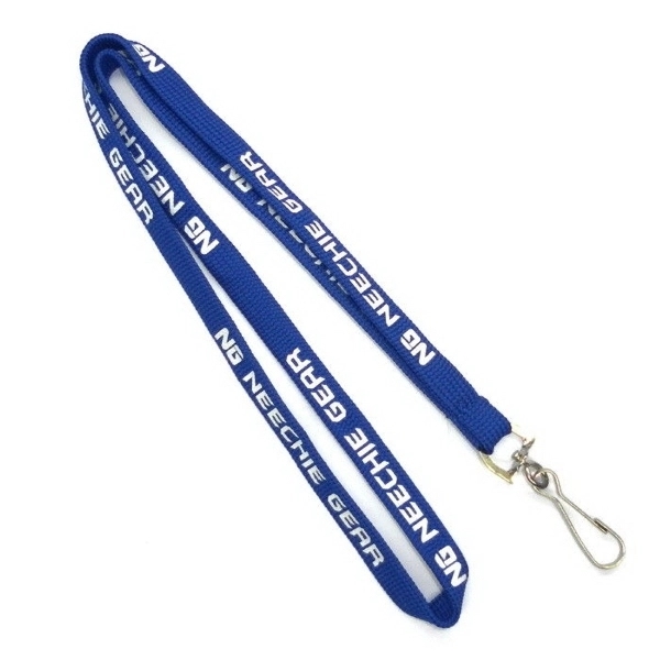 2/5"W (10mm) Tube Polyester Lanyard with  j-hook - Image 1