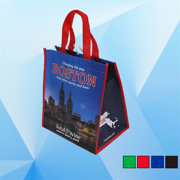 Laminated Tote Bag with Colorful Seam - Image 1