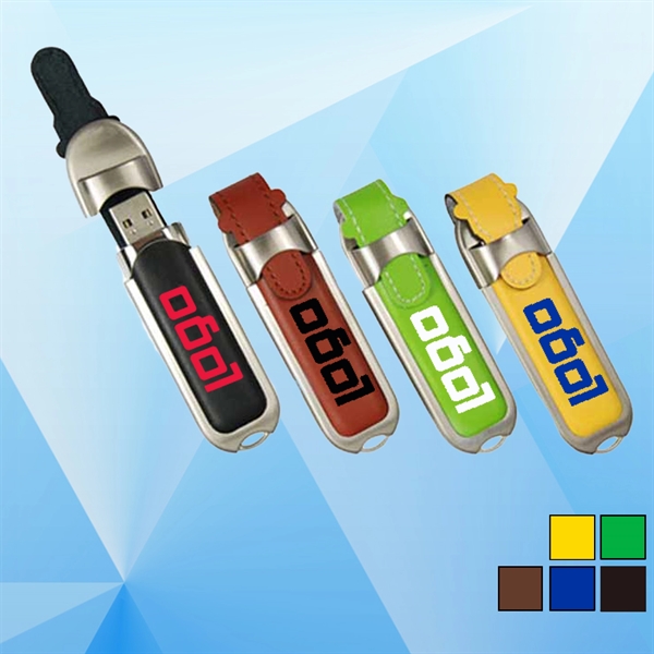 Artificial Leather Covered USB Flash Drive - Image 1