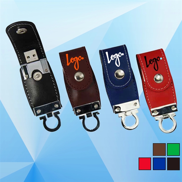 Artificial Leather Covered USB Flash Drive - Image 1