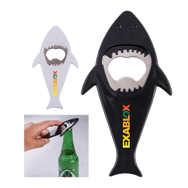Handy Bottle Opener in a Whimsy Shark Shape w/ Magnet - Image 1