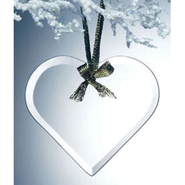 Beveled Glass Ornament - Heart