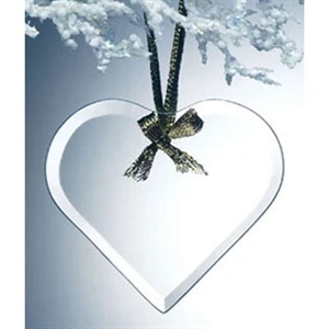 Beveled Glass Ornament - Heart