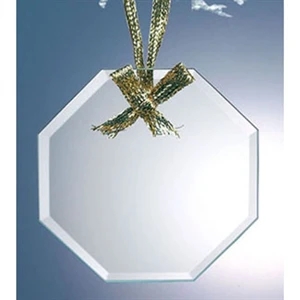 Beveled Glass Ornament - Octagon
