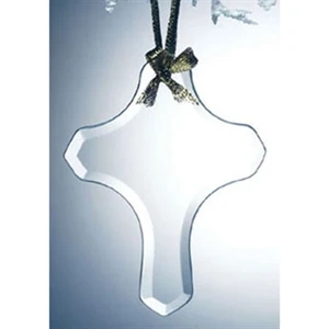 Beveled Glass Ornament - Cross